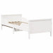 Extendable Kids Rectangular Bed Frame - White Finish | 80 x 130 / 165 / 200 cm VIDAXL - Little and Giant Explorers vidaXL