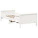 Extendable Kids Rectangular Bed Frame - White Finish | 80 x 130 / 165 / 200 cm VIDAXL - Little and Giant Explorers vidaXL