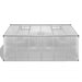 Extra-large aluminium greenhouse with double-walled polycarbonate panels, front view