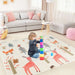 Extra Large Baby Floor Mat with Carry Bag - Deer/Giraffe Design (200 x 180cm) - Little and Giant Explorers Costway