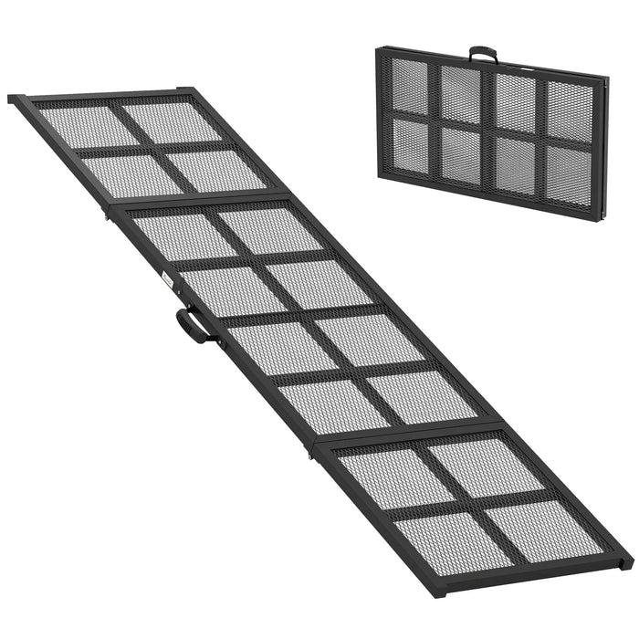 Black mesh pet ramp on a white background