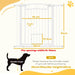 Extra Tall and Wide Pet Gate with Cat Door | 96cm High - Double Lock System PAWHUT - Little and Giant Explorers PawHut
