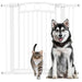 Extra Tall and Wide Pet Gate with Cat Door | 96cm High - Double Lock System PAWHUT - Little and Giant Explorers PawHut