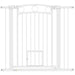 Extra Tall and Wide Pet Gate with Cat Door | 96cm High - Double Lock System PAWHUT - Little and Giant Explorers PawHut