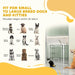 Extra Tall and Wide Pet Gate with Cat Door | 96cm High - Double Lock System PAWHUT - Little and Giant Explorers PawHut