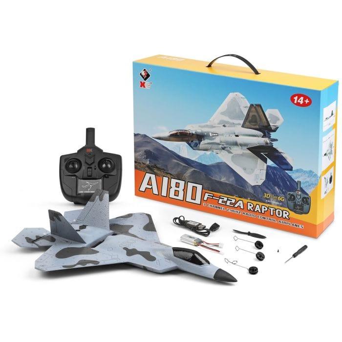 F-22A Raptor RTF 3CH RC Jet Plane with 3D/6G Optional Autopilot GYRO - Little and Giant Explorers WL Toys