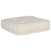 White quilted mattress pad on a white background