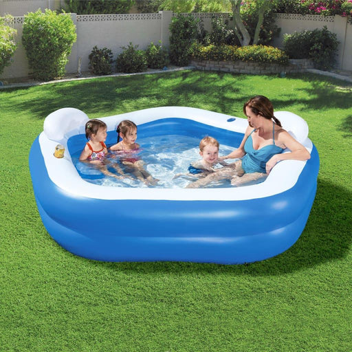 Family Fun Lounge Pool (213 x 206 x 69cm) - Little and Giant Explorers Bestway