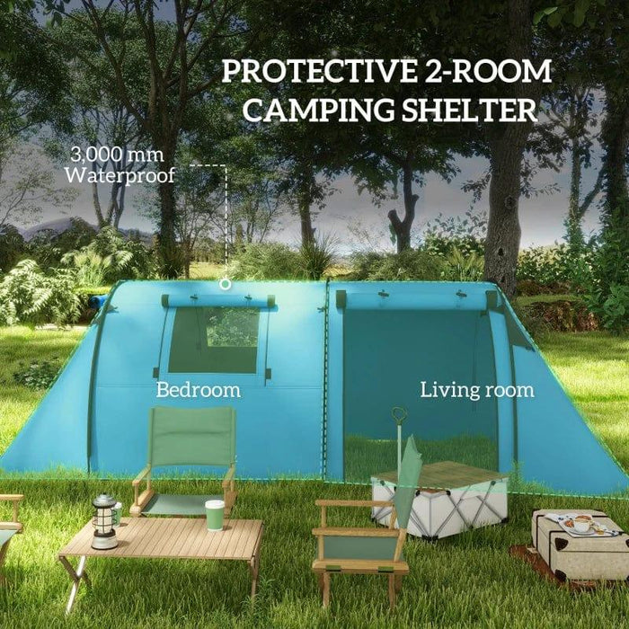 Family Tent with Bedroom and Living Room (3-4 persons) - Little and Giant Explorers Outsunny