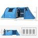 Family Tent with Bedroom and Living Room (3-4 persons) - Little and Giant Explorers Outsunny