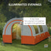 Family Tent with Living, Bedroom and Carry Bag Included (5-6 persons) - Little and Giant Explorers Outsunny