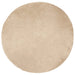 Round beige rug on a white background