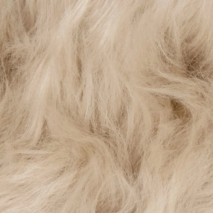 Close-up of beige fur texture