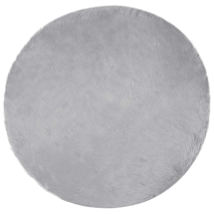 Round gray cushion on a white background