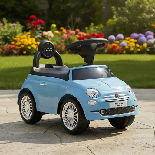 Fiat 500 Ride-On Car - Blue | Officially Licensed Toddler Push Car with Storage VIDAXL - Little and Giant Explorers