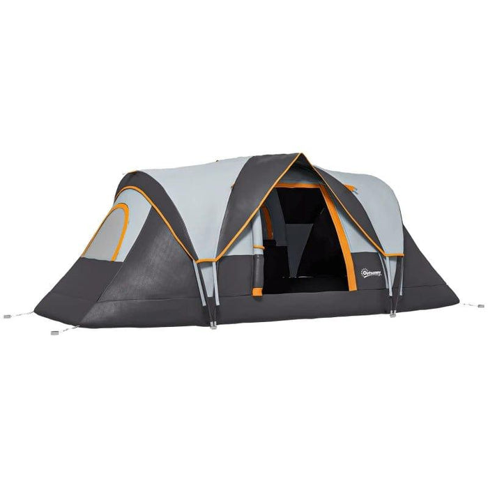 Fibreglass & Steel Frame Camping Tent with Bag (5-6 persons) - Little and Giant Explorers Outsunny