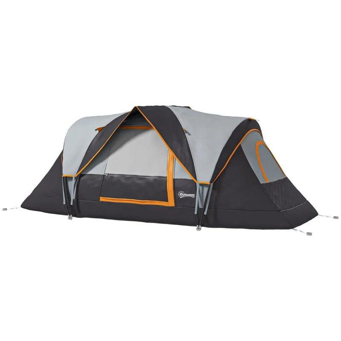 Fibreglass & Steel Frame Camping Tent with Bag (5-6 persons) - Little and Giant Explorers Outsunny