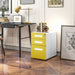 Filing Cabinet | 3 Drawers and Anti-Tilt System (Yellow Edition) - Little and Giant Explorers Vinsetto
