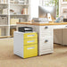 Filing Cabinet | 3 Drawers and Anti-Tilt System (Yellow Edition) - Little and Giant Explorers Vinsetto