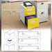Filing Cabinet | 3 Drawers and Anti-Tilt System (Yellow Edition) - Little and Giant Explorers Vinsetto