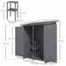 Fir Wood Garden Shed with Asphalt Roof in Grey (140 x 75 x 160cm) - Little and Giant Explorers Outsunny