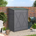 Fir Wood Garden Shed with Asphalt Roof in Grey (140 x 75 x 160cm) - Little and Giant Explorers Outsunny