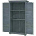 Fir Wooden Garden Shed in Grey (39.5 x 79cm) - Little and Giant Explorers Outsunny