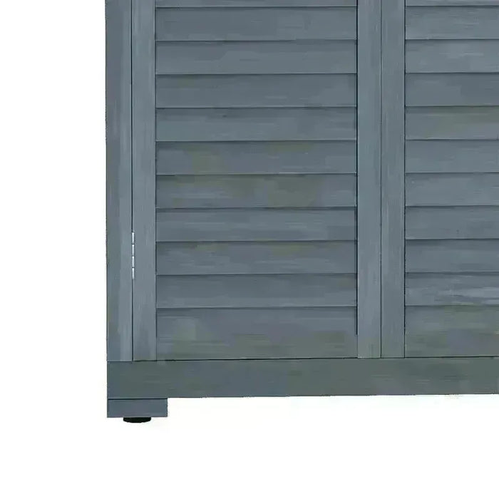 Fir Wooden Garden Shed in Grey (39.5 x 79cm) - Little and Giant Explorers Outsunny