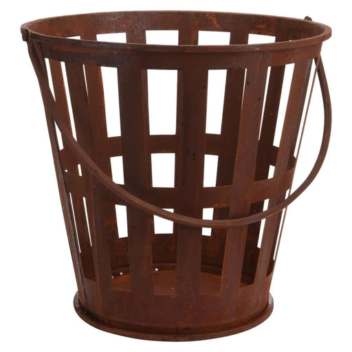 Fire Basket with Handle in Rust and Metal - Little and Giant Explorers ProGarden