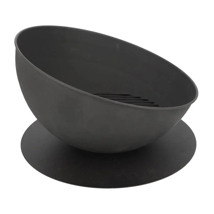 Fire Bowl Sloping On Disc in Black - Little and Giant Explorers Esschert Design