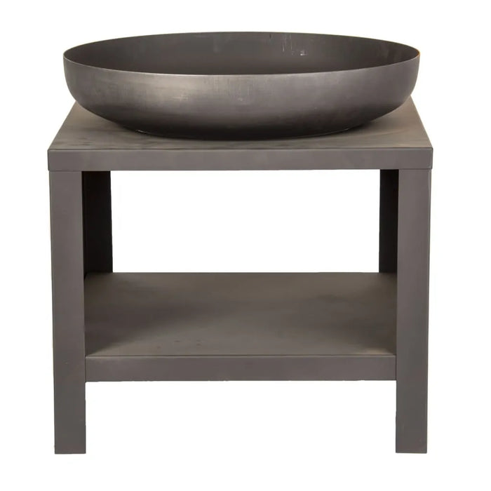 Fire Bowl with Wood Storage in Black 62cm - Little and Giant Explorers Esschert Design