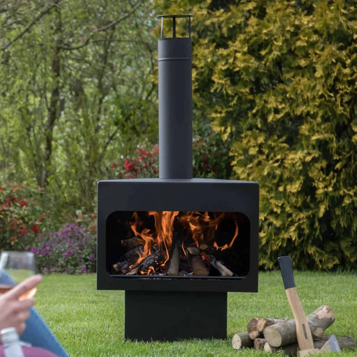 Fireplace 'Jersey XL' in Black - Little and Giant Explorers RedFire