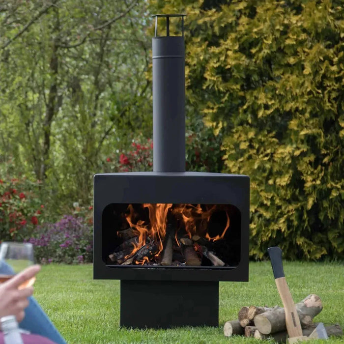 Fireplace 'Jersey XL' in Black - Little and Giant Explorers RedFire