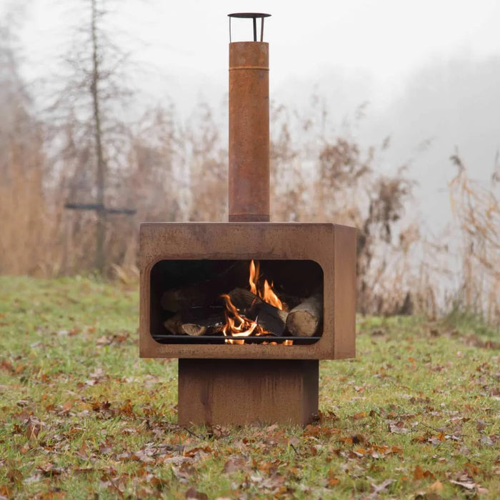 Fireplace 'Jersey XL' in Steel Rust - Little and Giant Explorers RedFire