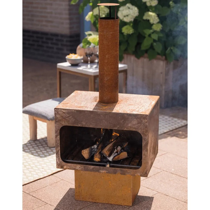 Fireplace 'Jersey XL' in Steel Rust - Little and Giant Explorers RedFire