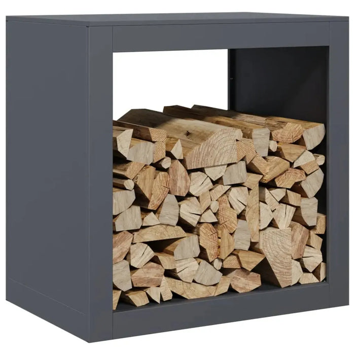 Firewood Rack in Anthracite (60 x 40 x 60cm) - Little and Giant Explorers vidaXL