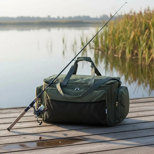 vidaXL Fishing Bag Waterproof Dark Green Oxford Fabric - Little and Giant Explorers Little and Giant Explorers