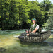 Fishing Float Tube with Rod Holder in Camouflage - Little and Giant Explorers Costway