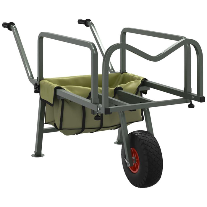 Fishing Trolley with 1 Wheel in Green - Little and Giant Explorers vidaXL