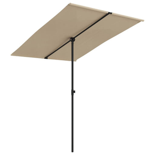 Flat Top Outdoor Parasol with Aluminium Pole (2 x 1.5m) - Little and Giant Explorers vidaXL