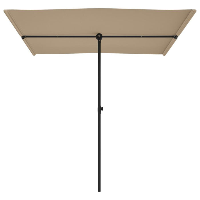 Flat Top Outdoor Parasol with Aluminium Pole (2 x 1.5m) - Little and Giant Explorers vidaXL