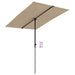 Flat Top Outdoor Parasol with Aluminium Pole (2 x 1.5m) - Little and Giant Explorers vidaXL