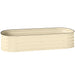 Cream white flexible shape raised garden bed with open bottom, galvanized steel planter