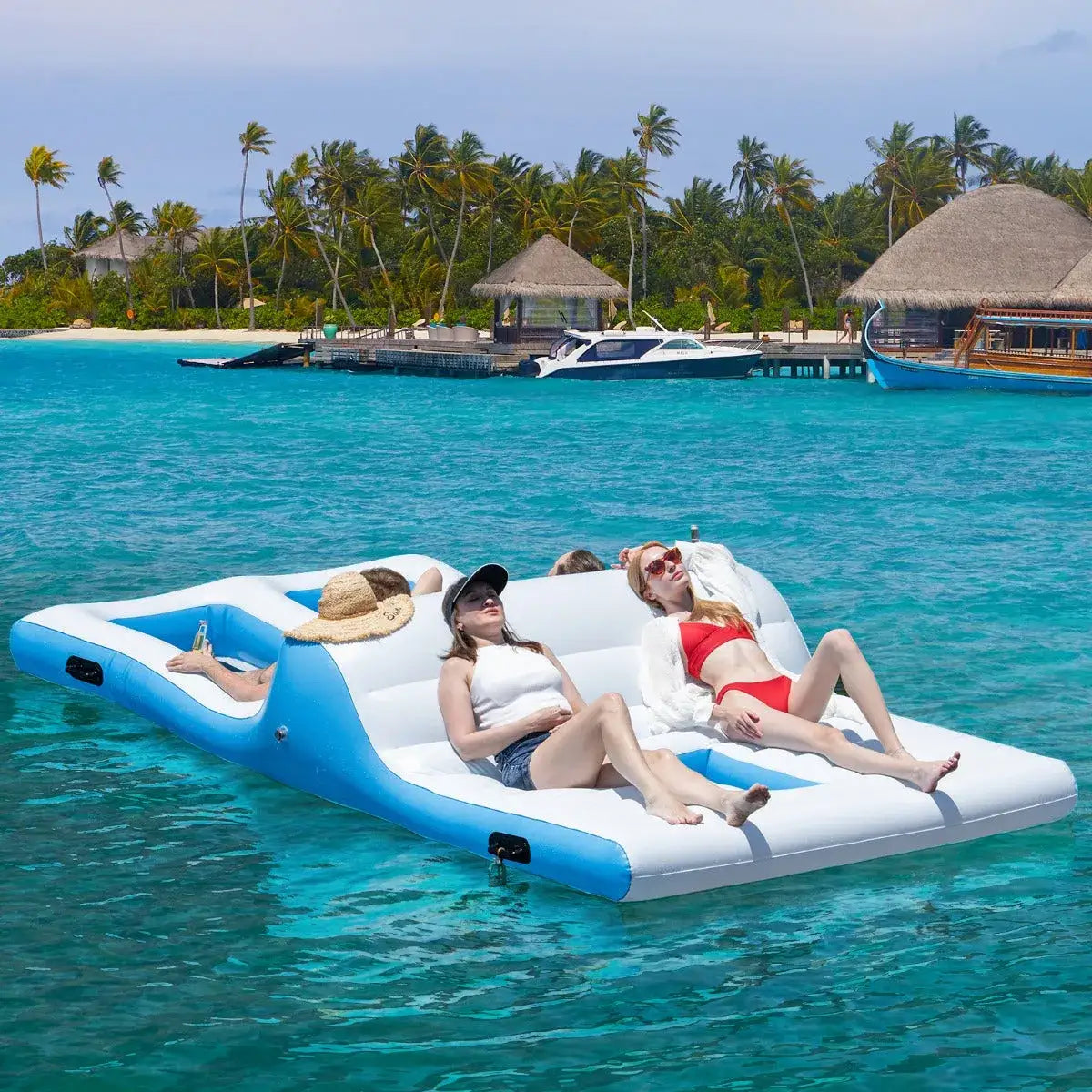 6-Person Floating Island Pool Lounger — Little and Giant Explorers