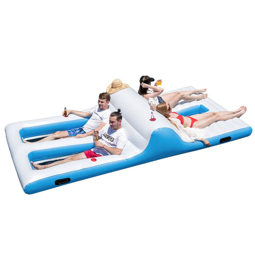 Floating Island with Dual Lying and Wading Areas (4 - 6 persons) - Little and Giant Explorers Costway