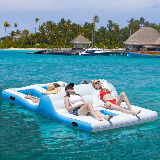 Floating Island with Dual Lying and Wading Areas (4 - 6 persons) - Little and Giant Explorers Costway