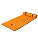 Floating Water Pad – Orange | Tear-Resistant Floating Mat with Rolling Pillow COSTWAY - Little and Giant Explorers Costway