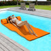 Floating Water Pad – Orange | Tear-Resistant Floating Mat with Rolling Pillow COSTWAY - Little and Giant Explorers Costway