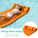 Floating Water Pad – Orange | Tear-Resistant Floating Mat with Rolling Pillow COSTWAY - Little and Giant Explorers Costway