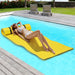 Floating Water Pad – Yellow | Tear-Resistant Floating Mat with Rolling Pillow COSTWAY - Little and Giant Explorers Costway